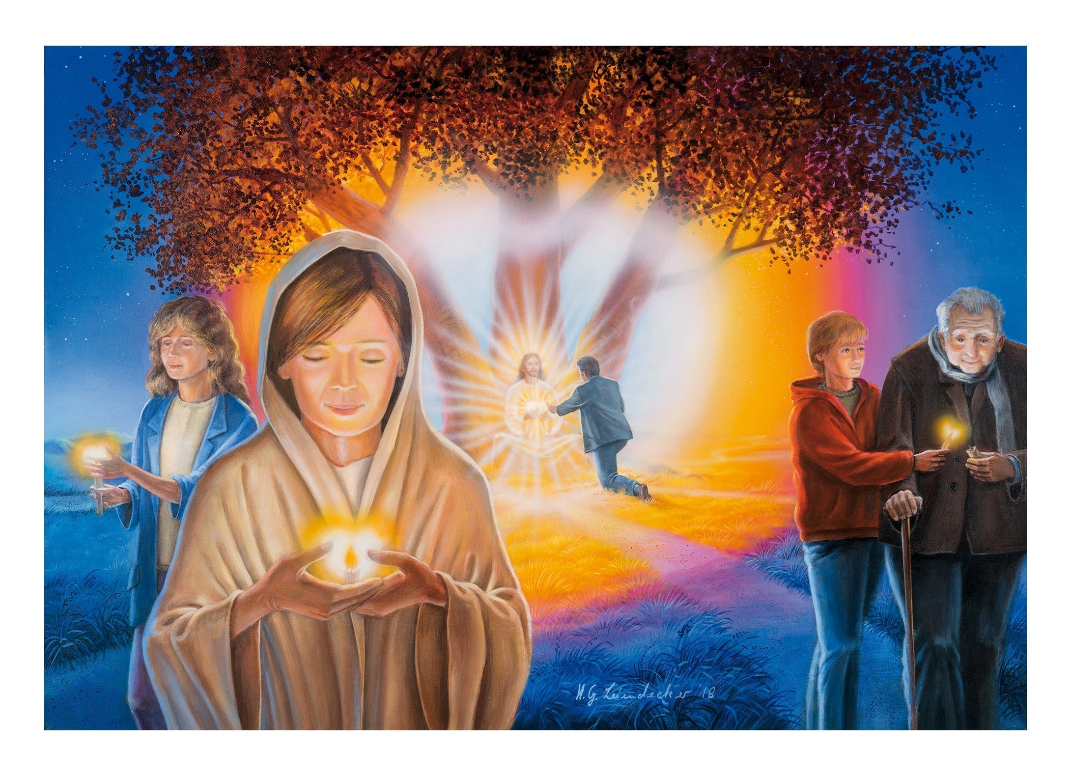Spreading the divine light